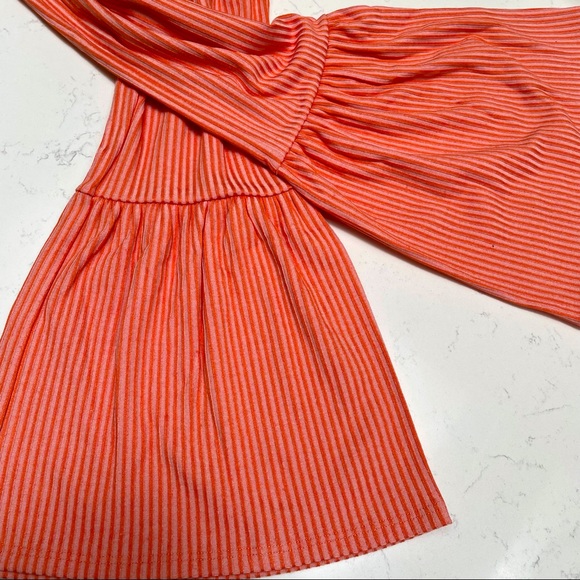 URBAN OUTFITTERS ORANGE STRIPED BOOT LEG PANTS   M - Picture 7 of 9